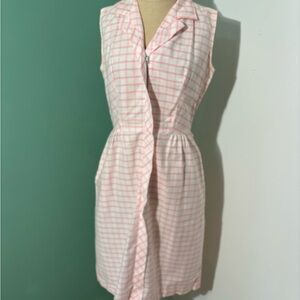 Vintage 1950’s Pink Plaid Shirt Day Dress